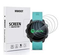 MWOOT 4 Pezzi Compatibile con Garmin Forerunner 45 45S 55 245 Pellicola Protettiva in Vetro Temperato, Anti Graffi Pellicole Vetro Temperato per Protezione dello Schermo Smartwatch