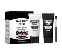 Mwqpgyh Crema per il trucco a base d'acqua, pittura per il viso e corpo | Pittura del viso per trucco da clown - Pittura e corpo lavabile per costume da vampiro scheletro mimi clown
