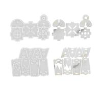 Mwqpgyh in resina natalizia | Portacandele natalizio in silicone | Forniture artigianali antiaderenti per cera Holiday Candlestick Home Decor Party Arts & Crafts Bambini Adulti Principianti