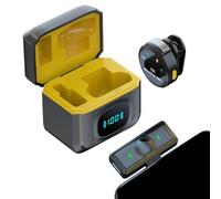 Mwqpgyh Microfono per telefono | Clip magnetica Mini microfono wireless - Durata della batteria 12H Altoparlante per media Vlogging Videocamera Canto sociale Musica Filmare dal