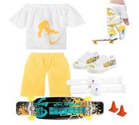 Mwqpgyh Set di dita per monopattino, per dita e skateboard, set di giocattoli per dita in ABS, per bambini, con punta delle dita