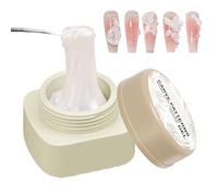 Mwqpgyh Solid per unghie, gel per sculture per 3D,Gel di estensione per unghie Hard 3D non appiccicoso - 5g Forniture di manicure bianche facili da asciugatura per lo stampaggio e la costruzione