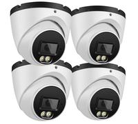 MWRCTV Telecamera di sicurezza a cupola, 4 K, 8 MP, con doppia luce, telecamera IP a torretta PoE per esterni e interni, obiettivo grandangolare da 2,8 mm, rilevamento umano AI, visione notturna a
