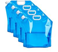 MWRWRR 4 Pezzi Tanica per Acqua Pieghevole da 10L con Rubinetto, Taniche Pieghevoli per Acqua con Coperchio Denso, Flessibile Contenitori Pieghevoli per Acqua Senza BPA (Nessuna valvola dell'Acqua)