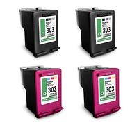 MWT 3 cartucce d'inchiostro compatibili con HP 303 Envy Inspire 7900 Series sostituisce 303XL Black + Color