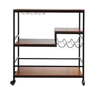 MWUCAIXIA Scaffale da bar per vino, carrello da portata su camion di cibo Comrcial, credenza buffet, supporto in vetro Ho (E 99,9 x 40 x 95 cm)
