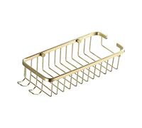 MWUCAIXIA Vasca rettangolare, scaffale da cucina in acciaio inox mensola da bagno spazio per cucina bagno, oro (dimensioni: 40 cm) ()