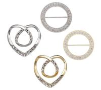 MWUMRCM Fibbia a Cerchio per Sciarpa in Moda,4Pcs Anelli Sciarpe Fibbia per Donne,per Donne,Fibbie Clip ad Anello per Sciarpa,Cravatta e Maglietta ad Angolo,Accessorio per Abbigliamento Femminile