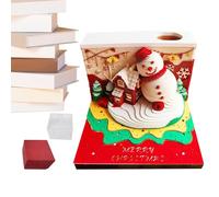MWZBTG Blocco Note 3D | Calendario Natalizio con Pupazzo di Neve Intagliato nella Carta | Scultura da Scrivania per Bambini Adulti Studenti | Decorazione per Casa Ufficio Festività e Studio Scrittura
