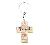 MWZBTG Charm Religioso da Borsa,Portachiavi in Legno con Versetto Biblico Cristiano Gesù | Portachiavi Religioso per Uomo Donna Preghiera Pastori Battesimo,Comunione Cresima Laurea Viaggio Natale