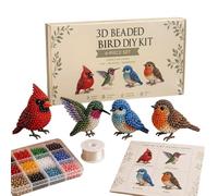 MWZBTG Kit Fai da Te Mini Animali con Perline 3D, Set Artigianale per Ricamo con Perline 3D Mini Beadwork A Tema Animale,Kit Ricamo con Perlines per Animali, Progetto Rilassante per Pomeriggio