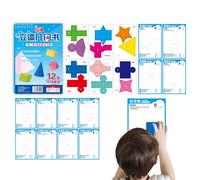 MWZBTG Libri Di Matematica - Libro Di Geometria Con Cordino - Giocattolo Educativo 3D per Studenti Insegnare Volume Bambini 5-12 Anni