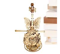 MWZBTG Violino Scatola Musicale Puzzle 3D,Kit Modellistico in Legno con Scatola Musicale a Forma di Violoncello - Gioco Educativo Manuale per Bambini Ragazze e Ragazzi