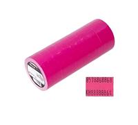 MX-6600 Etichette per prezzatrici, 2 linee, etichette di carta per prezzatrice e data, adatte per MX-6600, MX-6602, G6000, YH-689, 5000 pezzi, 10 rotoli (senza pistola), rosa