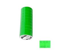 MX-6600 Etichette per prezzatrici, 2 linee, etichette di carta per prezzatrice e data, adatte per MX-6600, MX-6602, G6000, YH-689, 5000 pezzi, 10 rotoli (senza pistola), verde