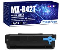 MX-B42T 25B3430 Toner Nero ad Alta capacità (Senza Chip) sostitutivo per Stampante Sharp MX-B427W MX-B427PW, resa stimata Elevata 20000 Pagine,1 Black-1 Pack