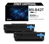 MX-B42T MXB42T Cartuccia Toner Nero Compatibile per Stampante Laser Sharp MX-B427PW MX-B427W, Resa Standard 3000 Pagine, Stampa Chiara, Facile Aggiungere Polvere,3000 Pages-2PCS