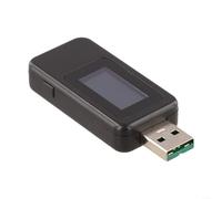 MX18L Tester USB TYPE-Cs 10 in 1, voltmetro digitale DC con schermo IPS da 0,96 pollici per ricarica rapida QC PD, strumento di analisi della potenza bidirezionale bianco (nero)