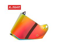 (Mx436 rosso) Visiera originale per casco da moto LS2 MX436 trasparente con toppa antiappannamento Pinlock