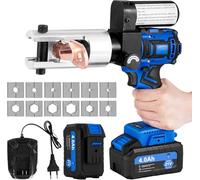 MXBAOHENG 60KN Pinza a crimpatrice idraulica ricaricabile 10-300 mm², 12 paia di matrici, Elettrica Pinze Idrauliche per Cavi Portatili Con 2 Batterie da 21 V 4 A per Capicorda In Rame e Alluminio