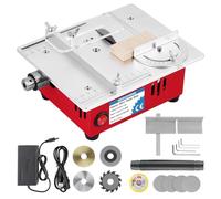 MXBAOHENG Mini sega da tavolo di precisione per artigianato e modellismo, 96 W, 7 velocità, con profondità di taglio regolabile da 1,27 cm, sega da tavolo per hobbisti, per taglio legno/plastica/PCB
