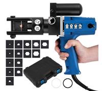 MXBAOHENG Pinza crimpatrice idraulica elettrica, 4-300 mm², 120 KN, pinza idraulica, pinza crimpatrice elettrica idraulica con 15 inserti di pressione per morsetti in rame e alluminio