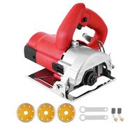 MXBAOHENG Tagliapiastrelle elettrico, 2800 W, 45 gradi, profondità di taglio 0 - 30 mm, sega elettrica con 3 lame per piastrelle per ceramica/piastrelle (lama da 110 mm)