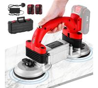 MXBAOHENG Vibratori per Piastrelle a Batteria 6 marce Doppia ventosa Vibratore per Piastrelle portante 200kg 21V Piastrellatrice elettrica per piastrelle adatto per piastrelle 60-200cm(2 batterie)
