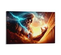 MXBFYEEB Zeus - Poster decorativo da parete con mitologia epica, stampa artistica su tela, poster decorativo moderno per camera da letto, 50 x 75 cm