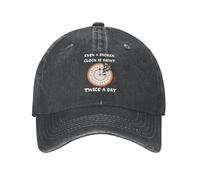 MXCBFIJG Cappello da Baseball Anche Un Orologio HA Ragione - Twice A Day Cappelli in Tessuto Denim Cappelli Regolabili Casquette Sport Baseball Cappello da Cowboy