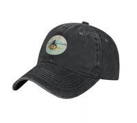 MXCBFIJG Cappello da Baseball Brilliant Disguise, Berretto con Pinna di squalo e Pesce Rosso, Berretto in Denim Lavato, per Uomo e Donna
