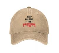 MXCBFIJG Cappello da Baseball Continua a Parlare, Ti STO diagnosticando la psicologia Unisex Retro Denim Lavato per Donne Cappelli da Cowboy per papà Cappellino Snapback da Uomo