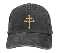 MXCBFIJG Cappello da Baseball Croce di Lorena Croce di Angiò Oro Uomo Donna Massoneria Cappello in Cotone Distressed Cappelli Snapback Morbidi Destrutturati
