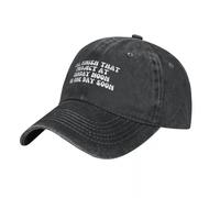 MXCBFIJG Cappello da Baseball Finirò Quel Progetto Domenica a mezzogiorno o Un Giorno Presto. [Detti d'Epoca degli Anni '50] Cappello da Cowboy Carino per Uomo e Donna