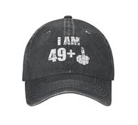 MXCBFIJG Cappello da Baseball Ho 49 Anni e più Dito Medio Regalo per Il 50° Compleanno Vintage in Denim Rovinato Cultura Pop Punk Cappelli da Golf da Corsa
