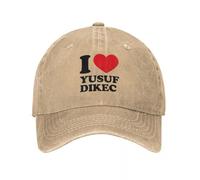 MXCBFIJG Cappello da Baseball I Love Yusuf Dikec Turkish Shooter Distressed Washed Casquette Unisex Personalizzati Sport Seasons Cappellini