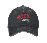 MXCBFIJG Cappello da Baseball in Denim retrò Lavato di Alta qualità, Punk Bianco in Rosso Drublic NOFX, per Uomo, Cappelli da Sole da Cowboy, Cappelli da Camionista Hip Hop da Donna