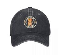 MXCBFIJG Cappello da Baseball Io scelgo la violenza Divertente Capibara Unisex umoristico Slogan Vintage Scherzo Berretto in Denim usurato Cappello Classico Allenamento all'aperto