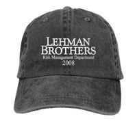 MXCBFIJG Cappello da Baseball Lehman Brothers Risk Management Department 2008 retrò in Cotone usurato, Unisex, Regolabile, con Cappuccio