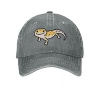 MXCBFIJG Cappello da Baseball Leopard Gecko Snapback in Tessuto di Denim Cappelli da Esterno Regolabili Casquette Hip Hop da Cowboy per Uomo e Donna