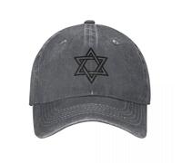 MXCBFIJG Cappello da Baseball Primavera Estate per Bambino Bambina Felice Hanukkah Stella di David Cappelli Vintage da Sole Regolabili Sport Denim Casquette