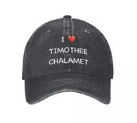 MXCBFIJG Cappello da Baseball retrò I Love Timothee Chalamet Unisex Distressed Washed Snapback cap Outdoor all Seasons Travel Cappellini
