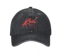 MXCBFIJG Cappello da Baseball Retro Whole Lotta Rosso Uomo Donna Denim Consumato Lavato Snapback cap Album Musicale Allenamenti all'aperto Cappello