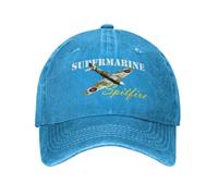 MXCBFIJG Cappello da Baseball Supermarine Spitfire RAF in Cotone da Uomo e da Donna Traspirante, Aereo da Caccia, seconda Guerra Mondiale, Pilota, Aereo, Cappello da papà, all'aperto