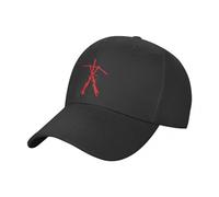 MXCBFIJG Cappello da Baseball The Blair Witch Figure stilizzate Legno Rosso Simbolo Film Horror Classico Anni 2000 Foresta Spaventosa Berretto da Baseball