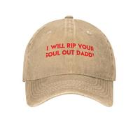 MXCBFIJG Cappello da Baseball Ti strapperò l'anima papà - Cappello da Cowboy con Testa malvagia Cappello da Bambino Cappello da Spiaggia da Donna Cappello da Uomo