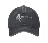 MXCBFIJG Cappello da Baseball Y2K Resident Evils 4 Game Logo Trucker Accessori Vintage Distressed Washed RE4 Casquette Cappello da papà per Uomo Donna Regolabile