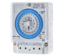 mXCDtRptJ Interruttore temporizzato for Guida DIN TB35 24 Ore 12 V CC 15 A Interruttore di Controllo del Tempo analogico Regolatore di Tempo Meccanico