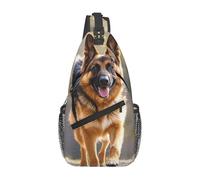 MXDLKSWPOH Borsa a tracolla a tracolla a tracolla a tema oceano spiaggia zaino casual da viaggio, Cane da pastore tedesco in esecuzione, Taglia unica