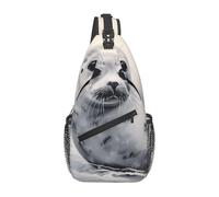 MXDLKSWPOH Borsa a tracolla a tracolla con motivo Lotus e pietre Zen nere, zaino casual da viaggio, Pittura Sigillo Arpa, Taglia unica